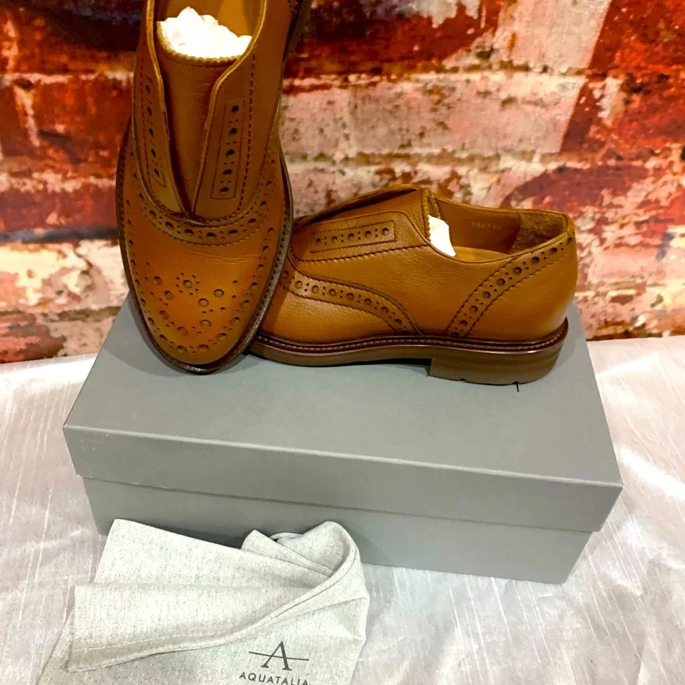 BRAND NEW MEN'S AQUATALIA WEATHERPROOF OXFORD. WITH BAG SIZE 10.5 (LACELESS) - Picture 5 of 9